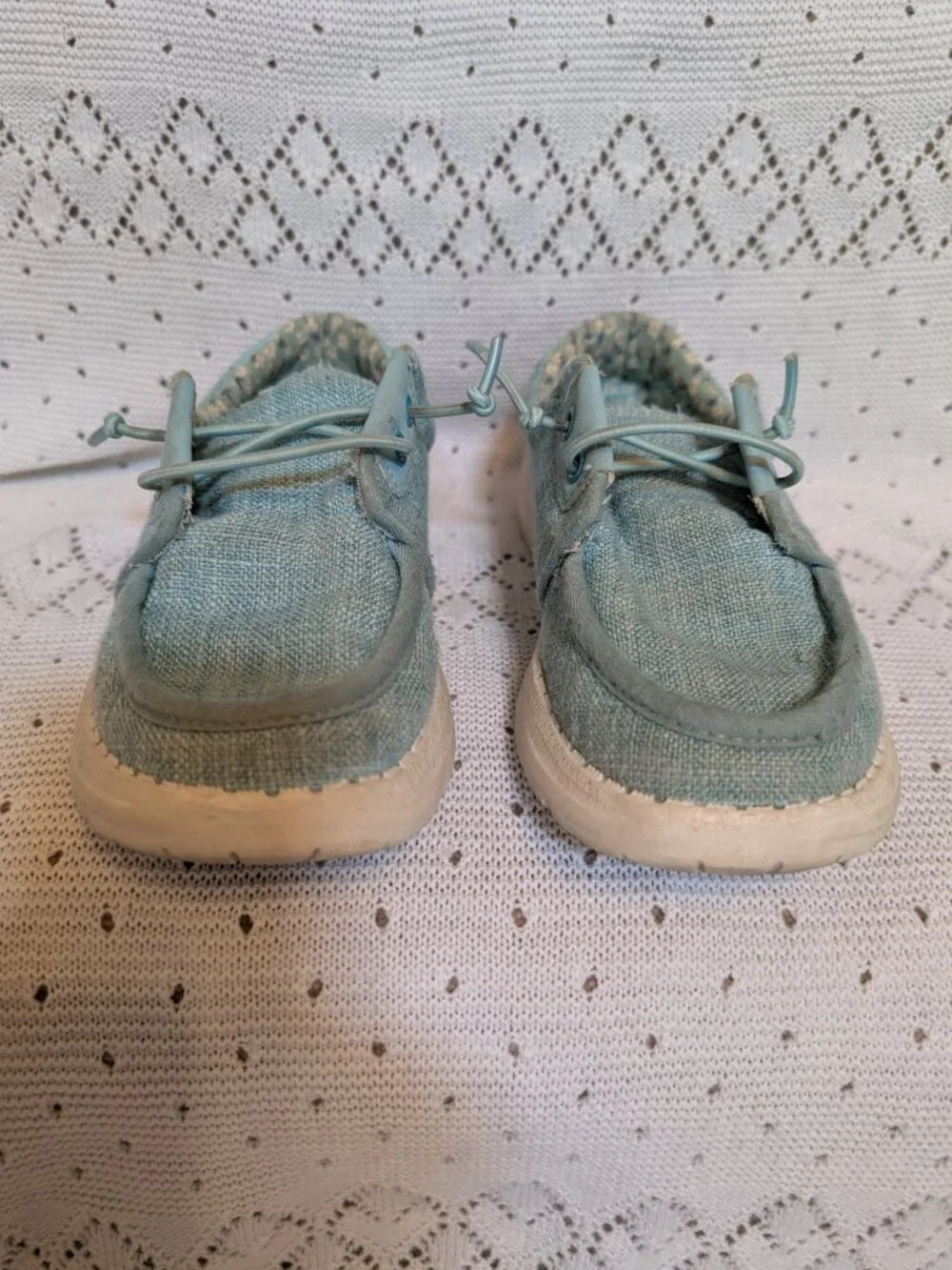 Blue slip on shoes with elastic size 13/1